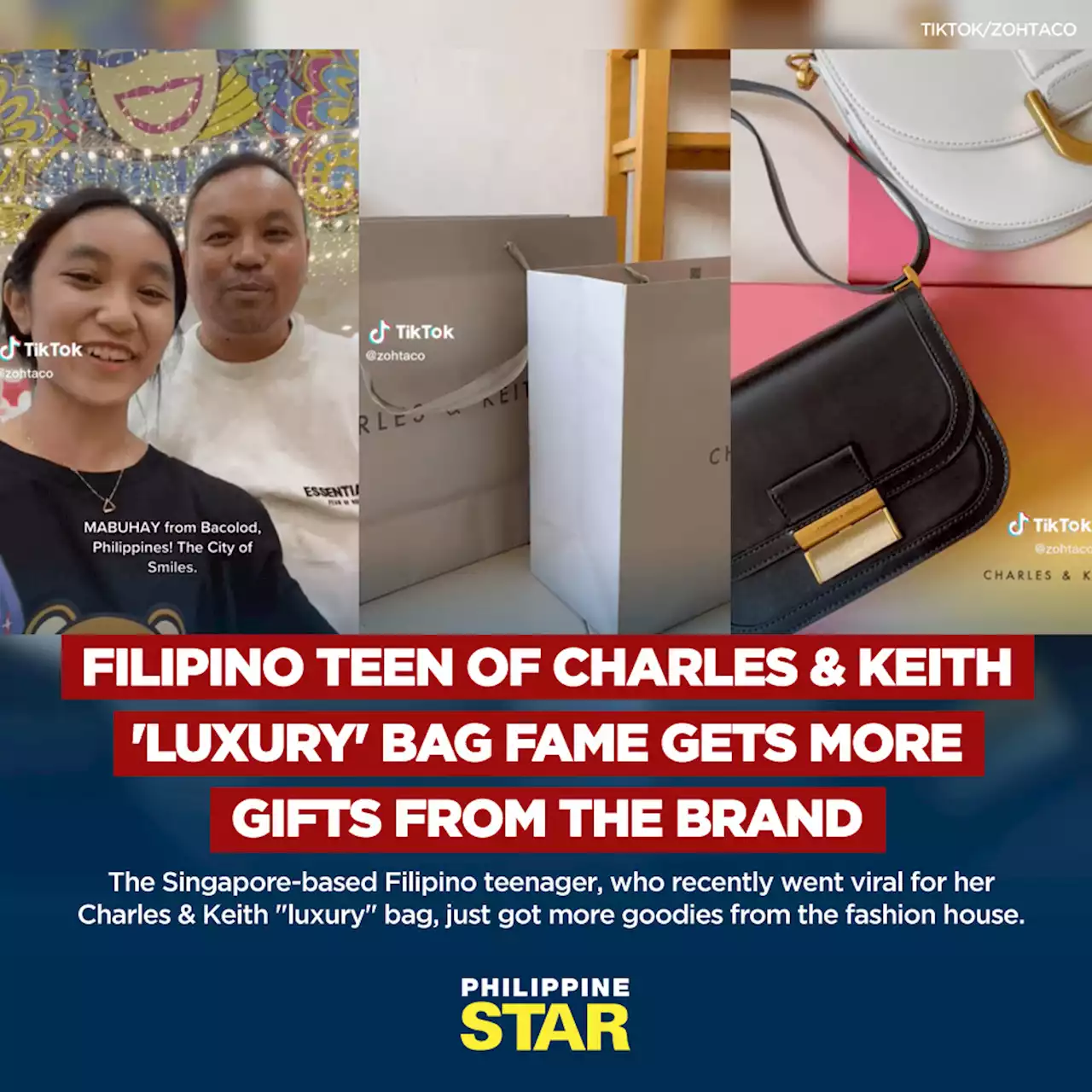 Filipino teen of Charles & Keith 'luxury' bag fame gets more gifts from the brand