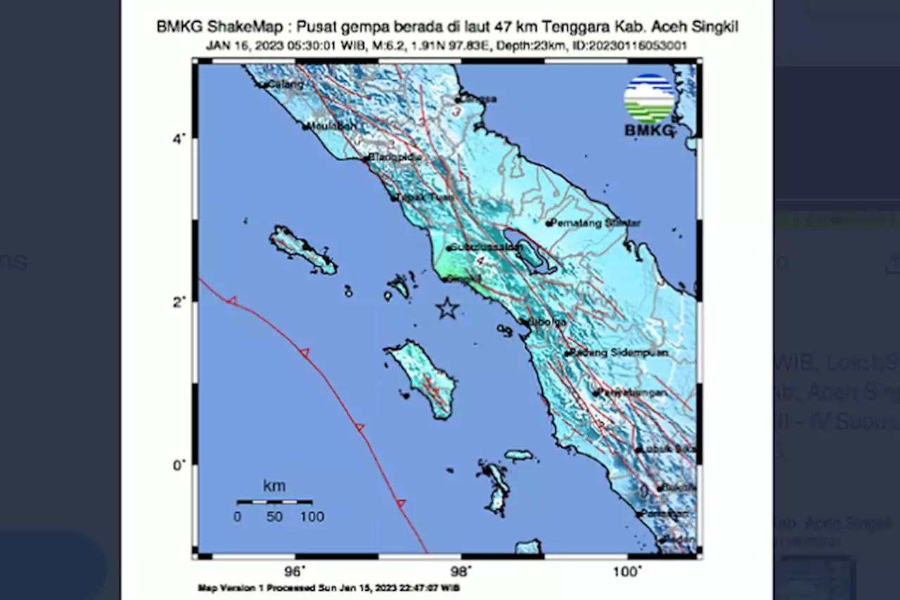 Bedah Penyebab Gempa M6,2 di Aceh Singkil, Daryono: Menujam ke Bawah - Pikiran-Rakyat.com