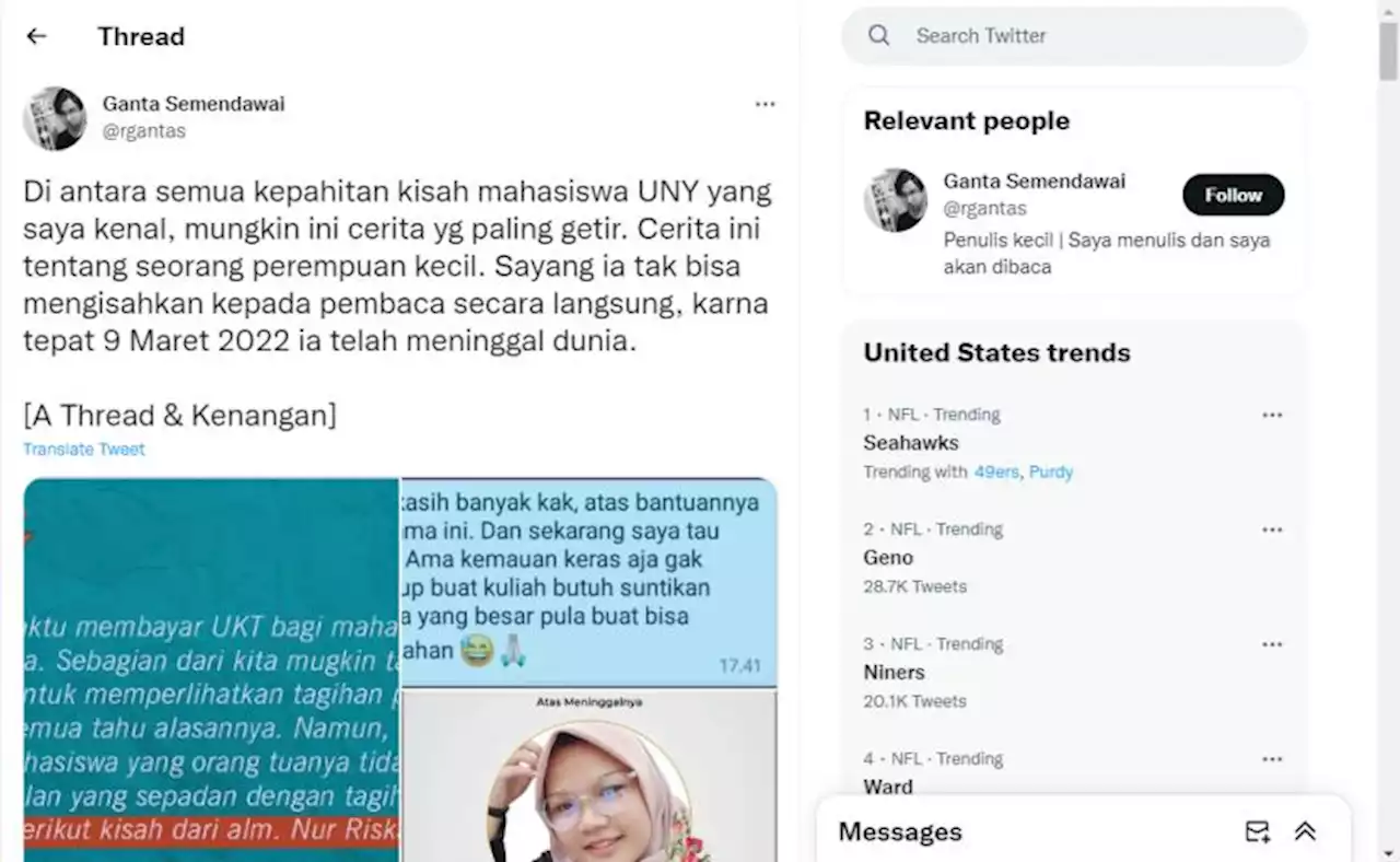 Penyebab Meninggalnya Nur Riska, Mahasiswa UNY yang Berjuang Turunkan Uang Kuliah |Republika Online