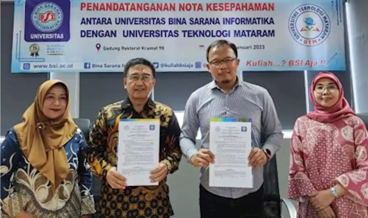 Universitas BSI Resmi Jalin Kerja Sama dengan Universitas Teknologi Mataram |Republika Online