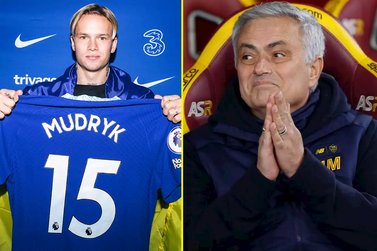 Jose Mourinho aims small dig at Chelsea following big-money signing of Mykhailo Mudryk