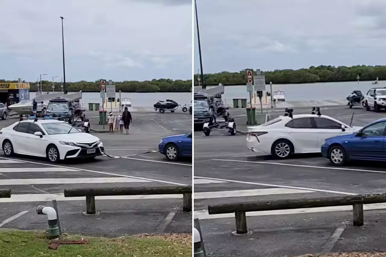 Furious boat owner tows 'selfish driver' out of car park for blocking trailer