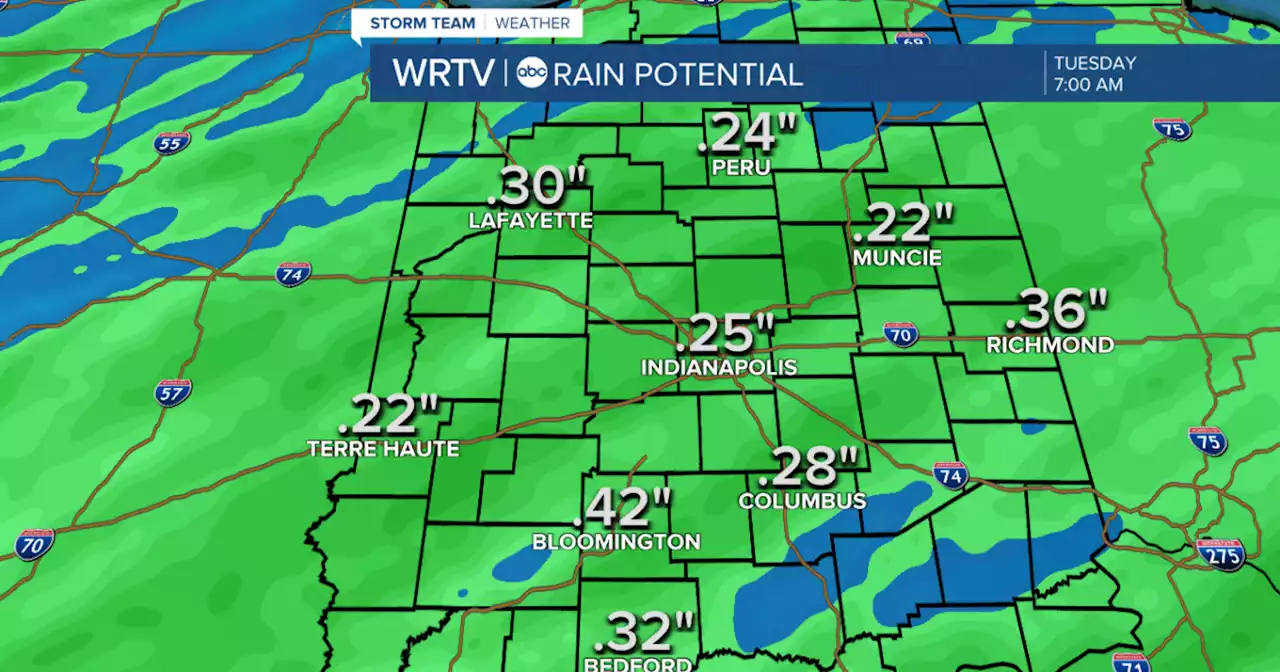 Another round of widespread rain starts the week.