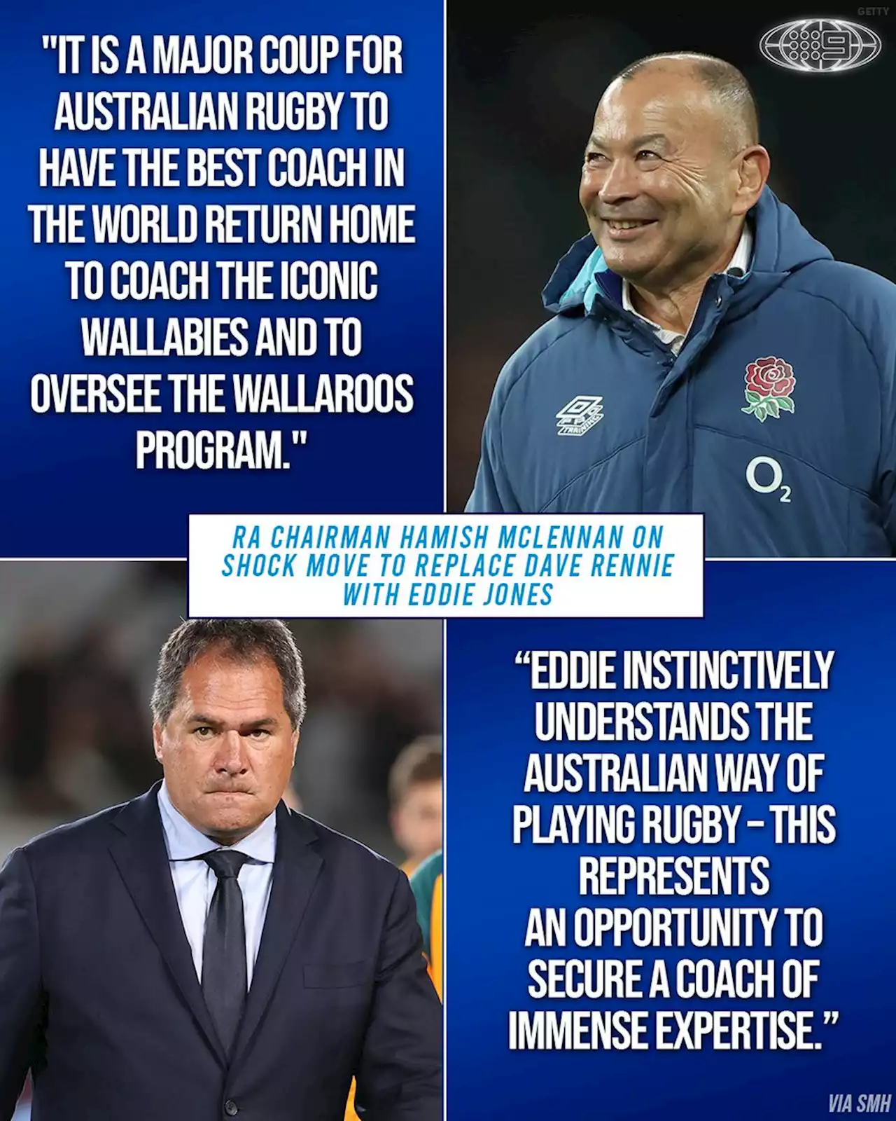 Rennie sacked by Wallabies for Eddie Jones