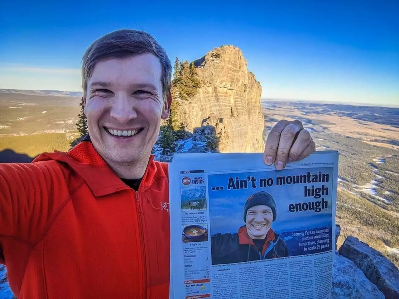 Jeromy Farkas resumes mountain climbing fundraiser