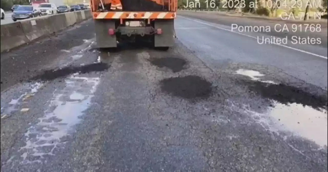 Caltrans forced to shut down parts of pothole-filled 71 Freeway