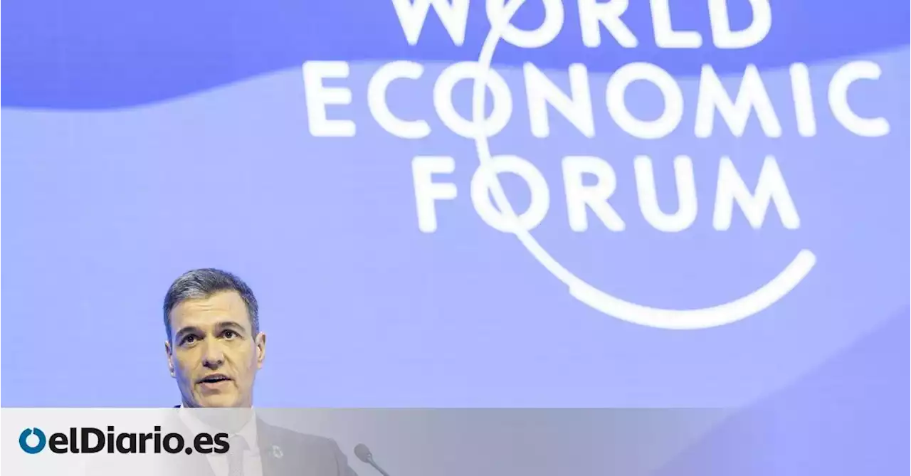 Pedro Sánchez pide en Davos a la élite empresarial mundial que “priorice el bienestar de la gente”