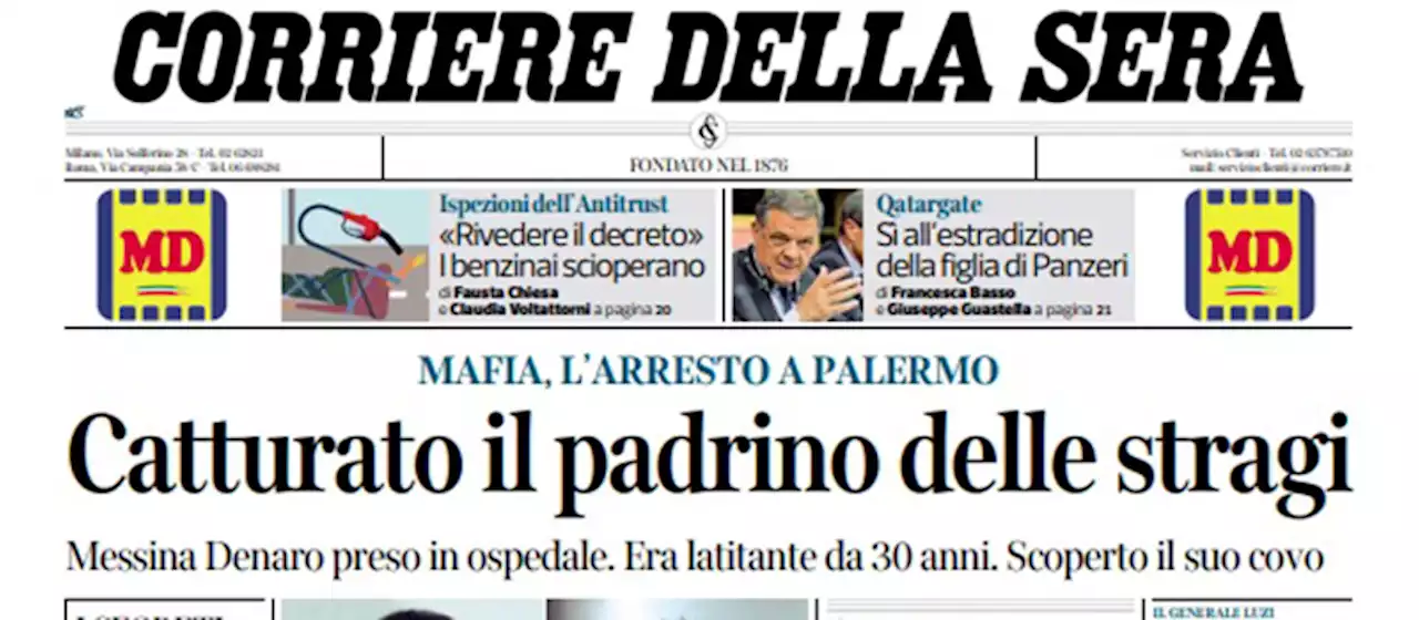 Le prime pagine di oggi - Il Post