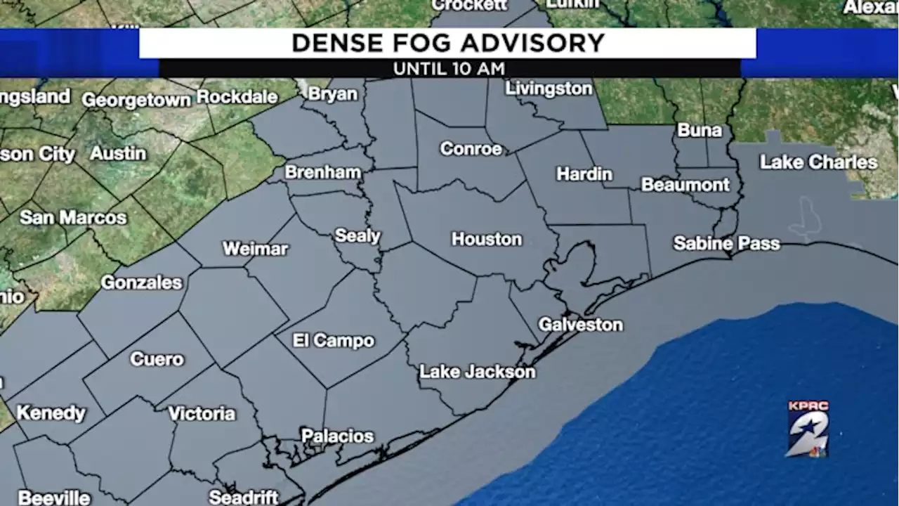 Dense fog advisory in effect through 10 a.m.