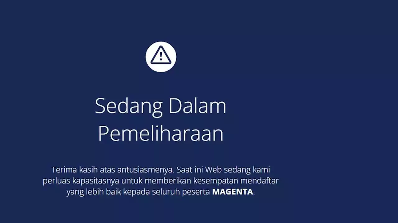 Website Magenta BUMN Tak Bisa Diakses Saat Pendaftaran Dibuka, Ada Apa?