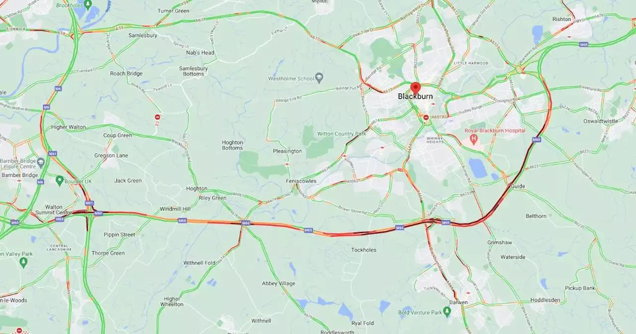 M65 crash causes miles of tailbacks and 'severe' delays - updates