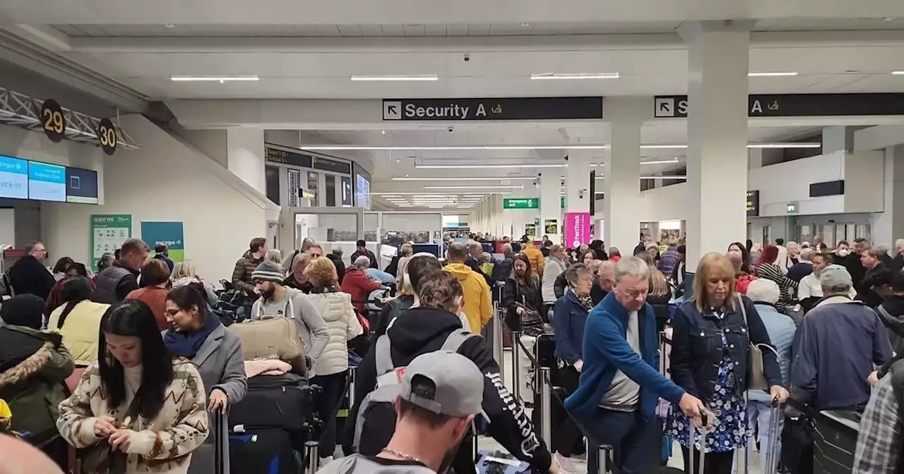 Manchester Airport chaos as IT problems leave people waiting 'hours' at check-in