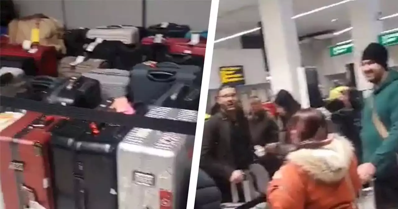 Manchester Airport chaos as bags pile up at luggage drop-off after IT fault