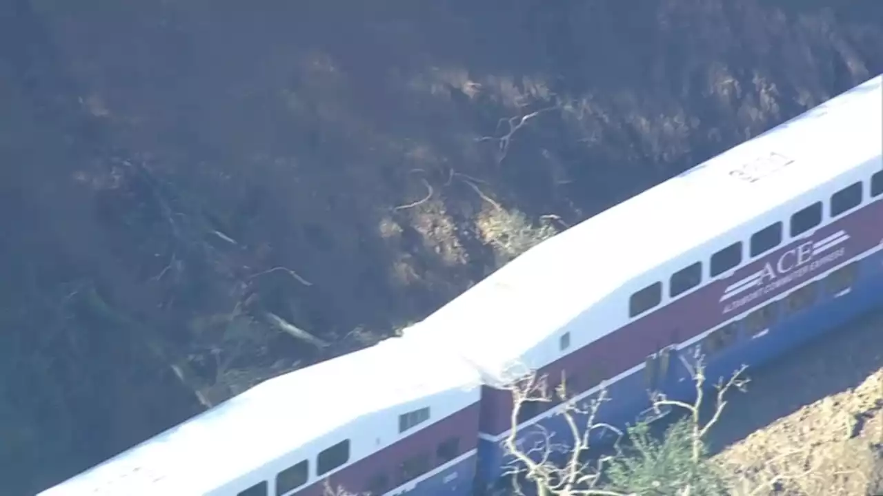 ACE Train Stalls Along Niles Canyon Due to Landslide