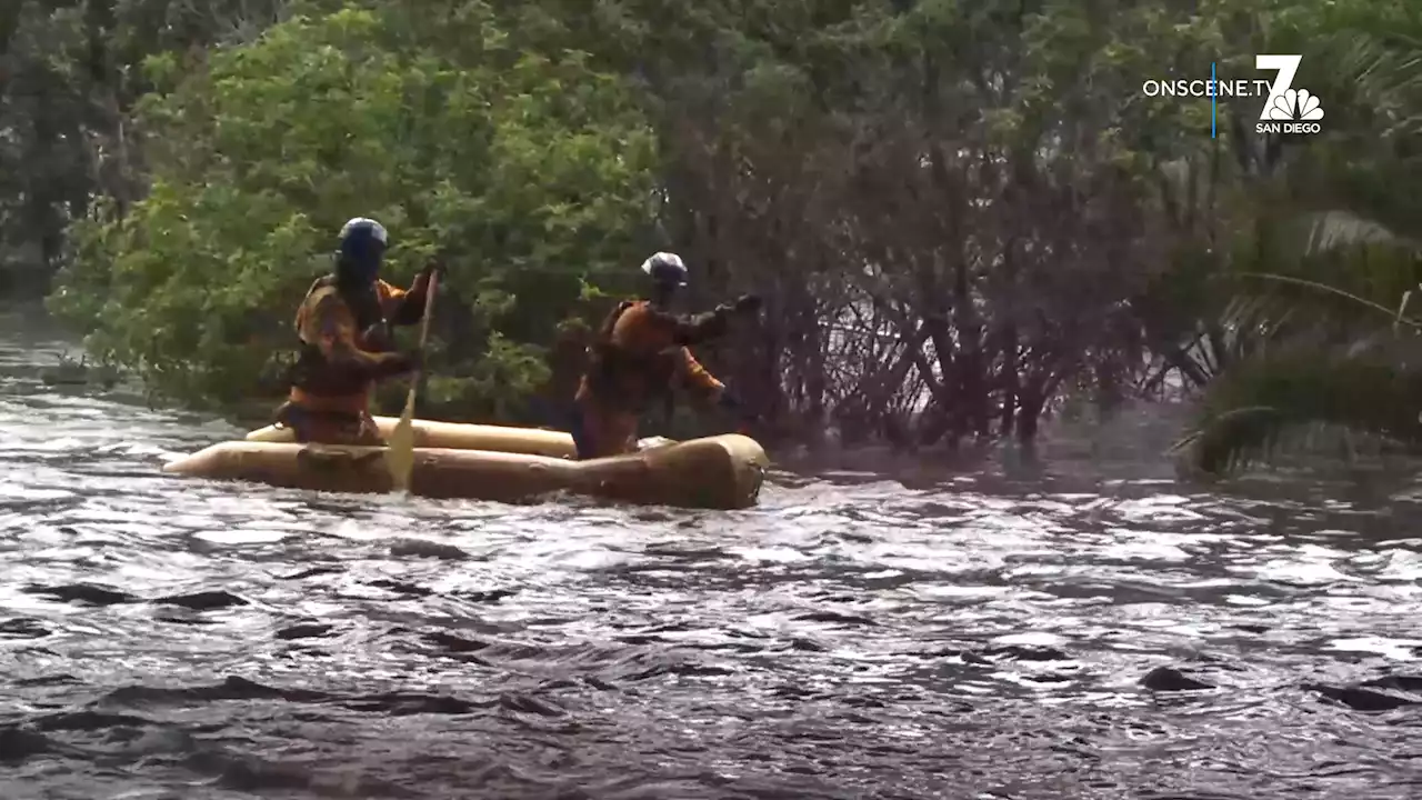 7 Stranded as San Diego River Floodwaters Rise Near Old Town