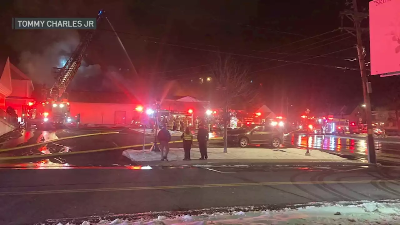 Large Fire Burning at Grocery Store in Wolfeboro, NH