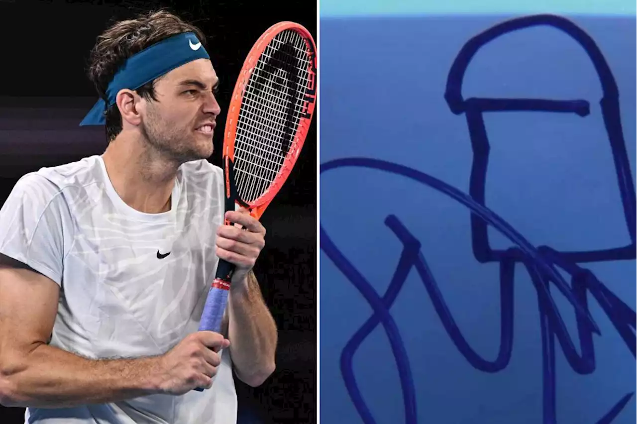 Tennis star Taylor Fritz explains ‘NSFW’ drawing at Australian Open