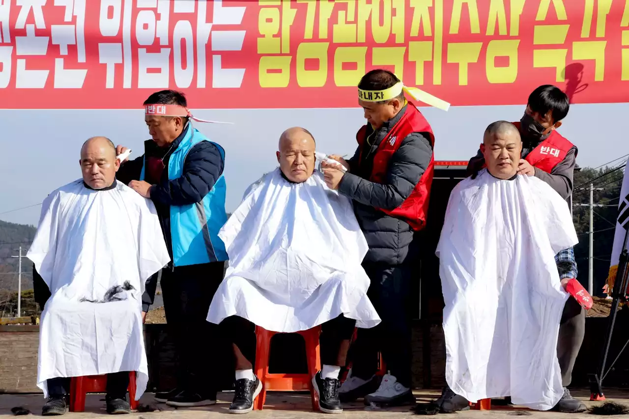 '겉과 속 다른 환경부' 분노한 합천군민들... 삭발까지