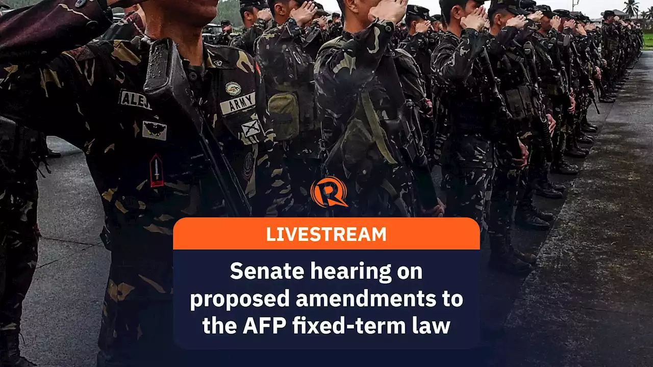 LIVESTREAM: Senate hearing on proposed amendments to AFP fixed-term law