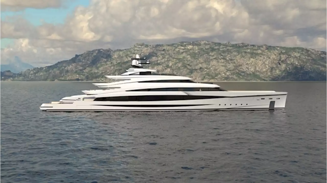 This New 295-Foot Superyacht Concept Has a Two-Level Beach Club With a Giant Infinity Pool