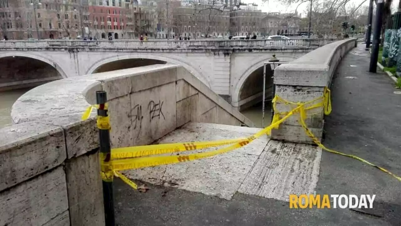 Maltempo a Roma: chiuse la banchine del Tevere