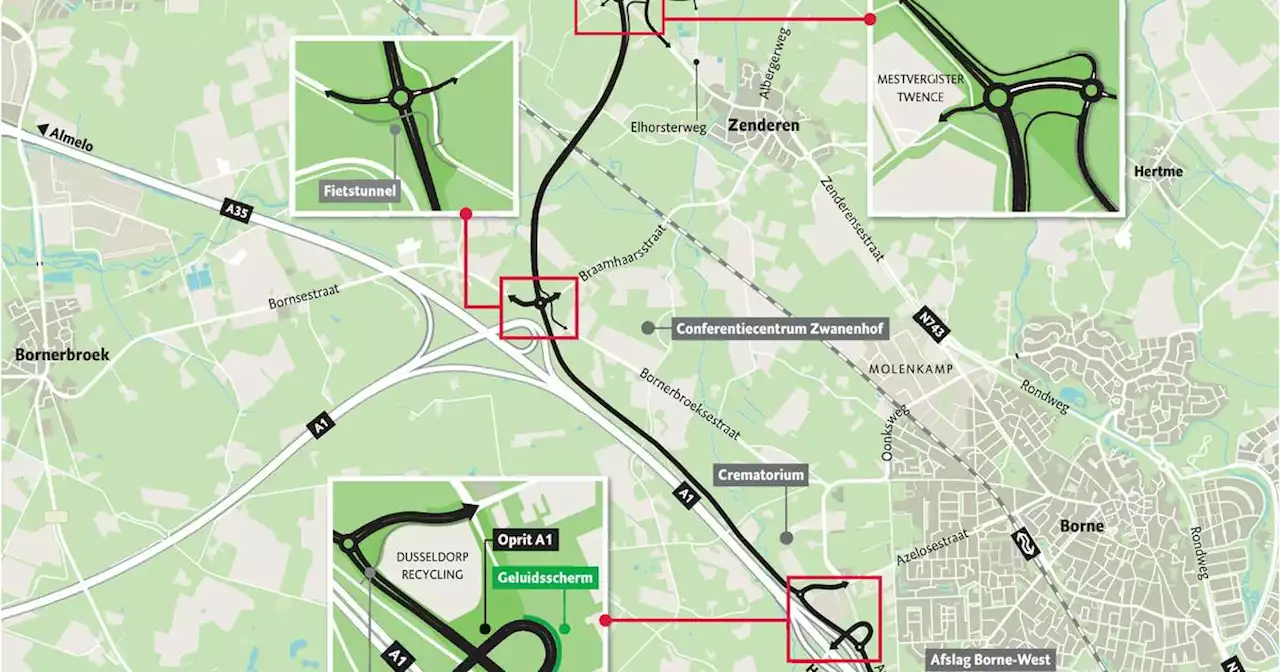 Geen Vloedbeltverbinding? Dan ook geen knip in Borne en geen 30 km in Zenderen