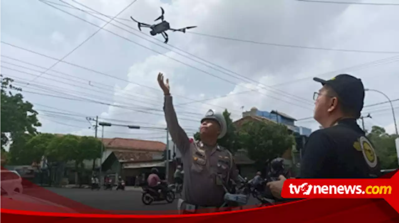 Tilang Elektronik via Drone Diujicobakan di Kudus, Dua Pelanggar Lalu Lintas Terjaring