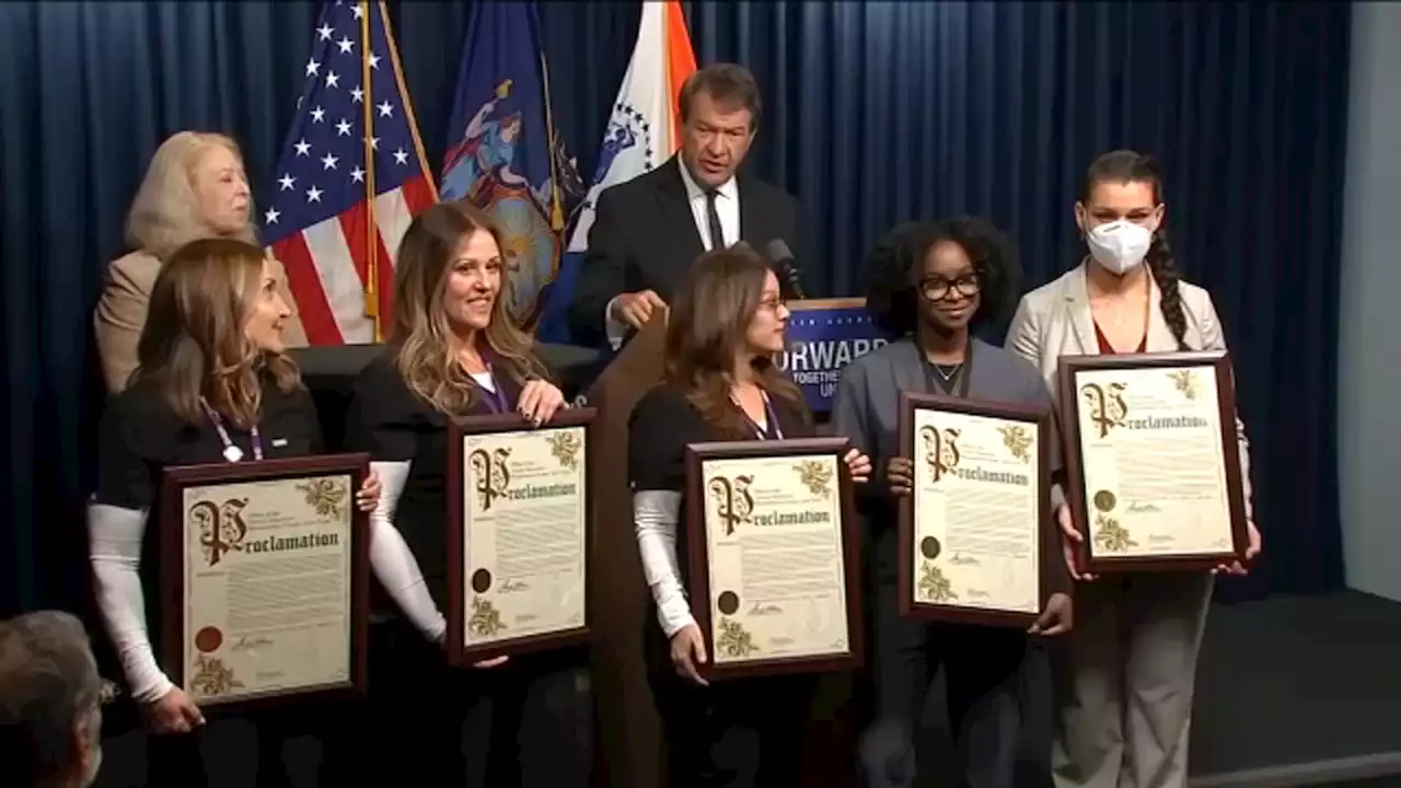 Nurses at New Rochelle High School honored after saving student with Narcan