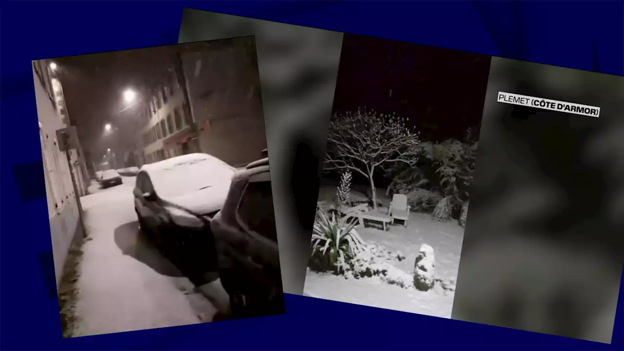 Bretagne: les images de la neige tombée dans la nuit dans plusieurs départements