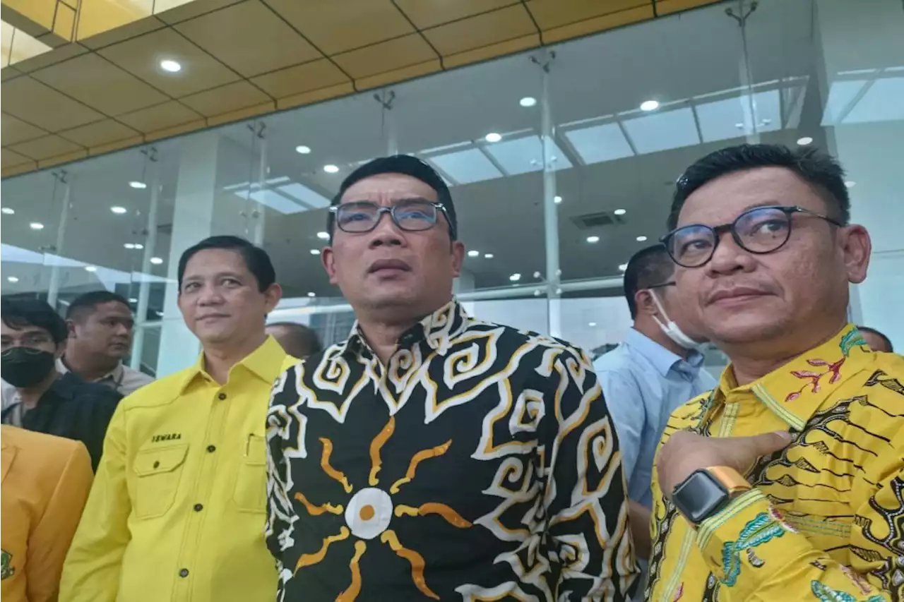 Ridwan Kamil Tiba di Markas Golkar, Selangkah Lagi Berseragam Kuning