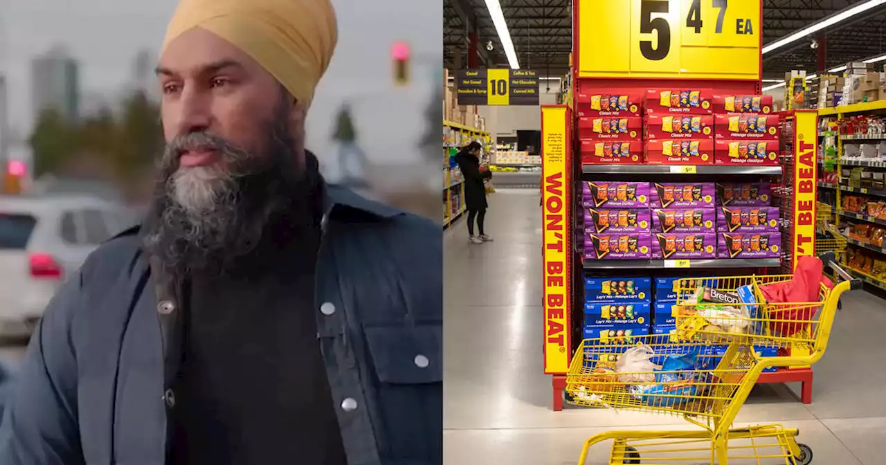 Jagmeet Singh calls out 'greedy CEOs' at Loblaws and Sobeys for high prices