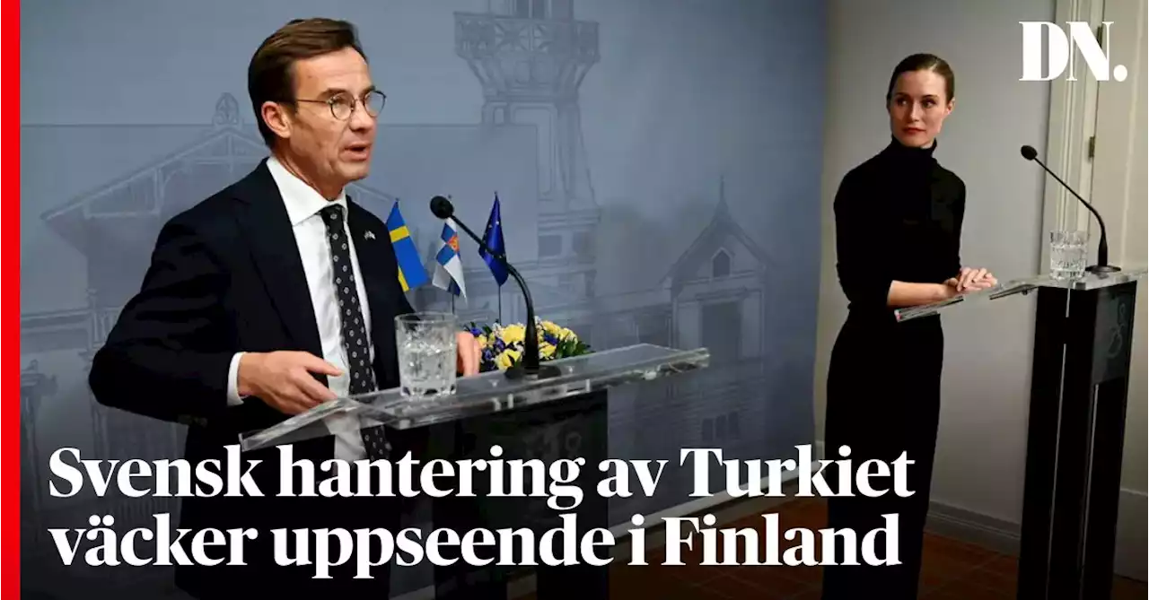 Svensk hantering av Turkiet väcker uppseende i Finland