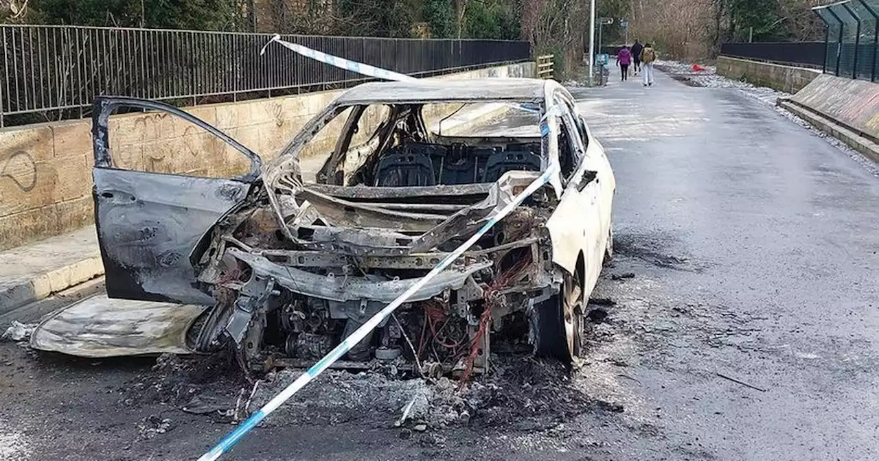 Car found torched on Scots footbridge as cops probe 'deliberate fire'