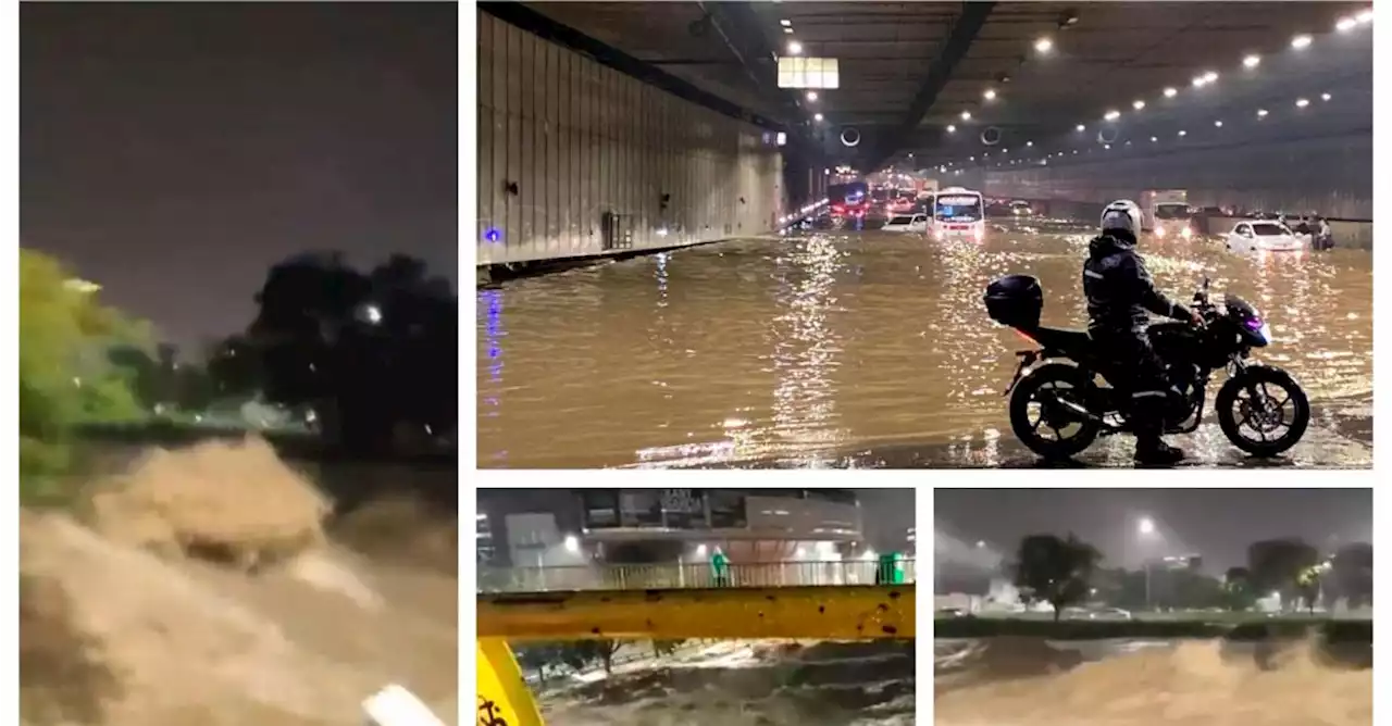 Creciente del río Medellín causó pavor y rescataron 10 personas atrapadas en un soterrado