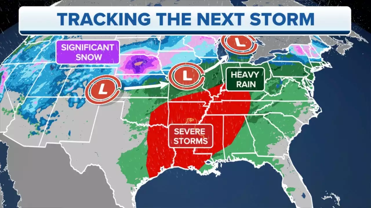 Severe weather forecast from Mississippi Valley to Ohio Valley