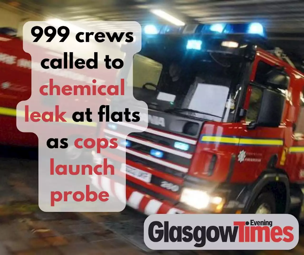 'Specialist' 999 crews called to chemical leak at flats as cops launch probe