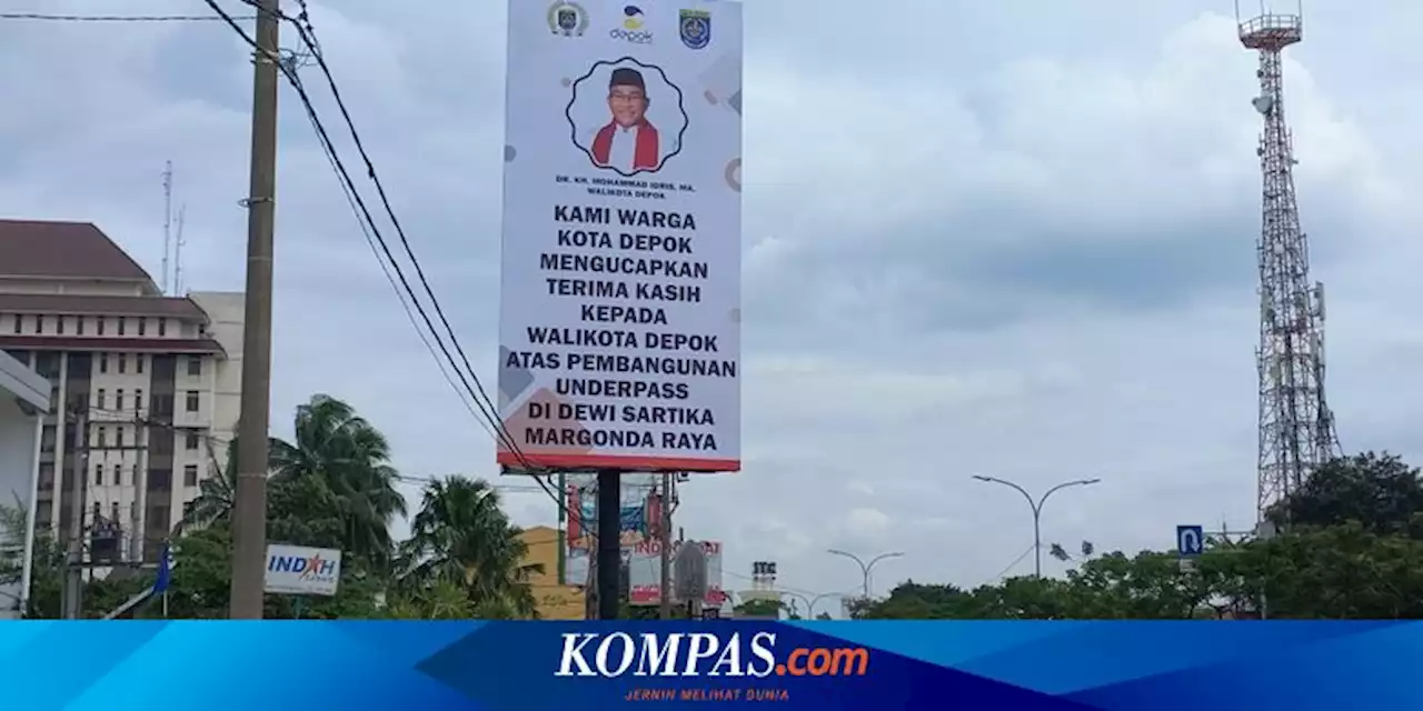 Muncul Baliho di Dekat Underpass Dewi Sartika, Isinya 'Terima Kasih Wali Kota Depok...'