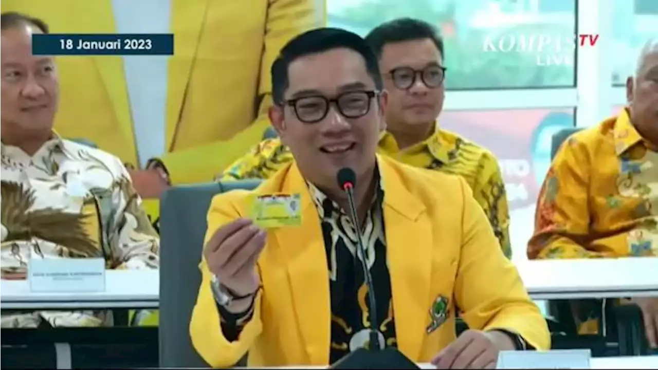 Alasan Ridwan Kamil Masuk Golkar: Restu Ibu dan Ingin Meluruskan yang Bengkok