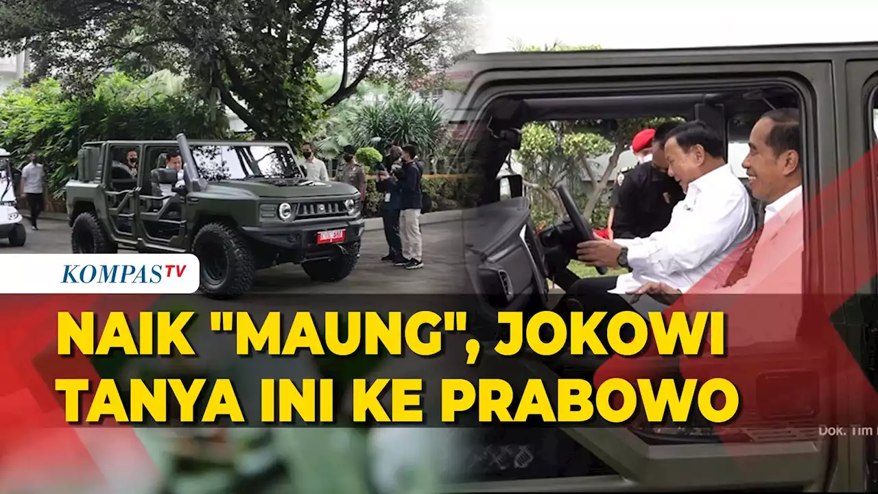 Jokowi Tertawa Tanya Ini Saat Prabowo Hendak Sopiri Naik 'Maung'