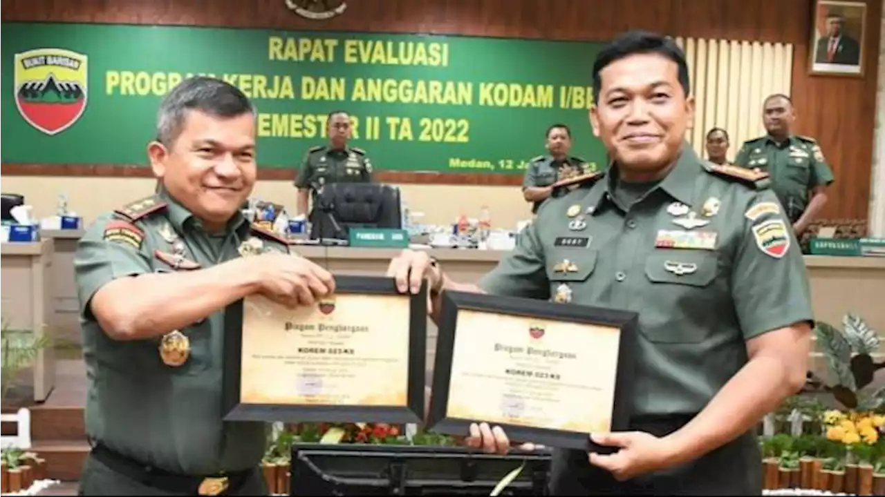 Korem 023 Sabet Dua Penghargaan Satker Terbaik di Kodam Bukit Barisan