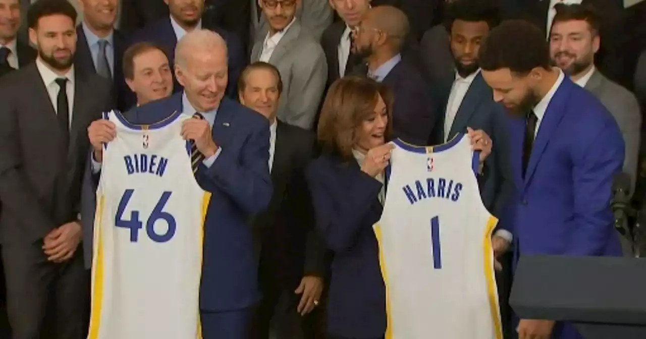 'Warriors are always welcome in this White House;' Biden, Harris hail NBA Champions