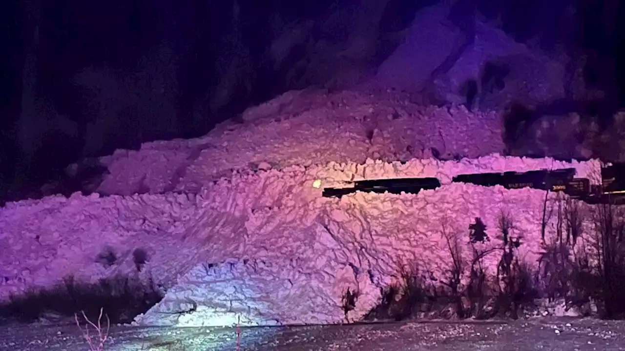 Alaska Railroad freight train derails after running into avalanche debris near Girdwood