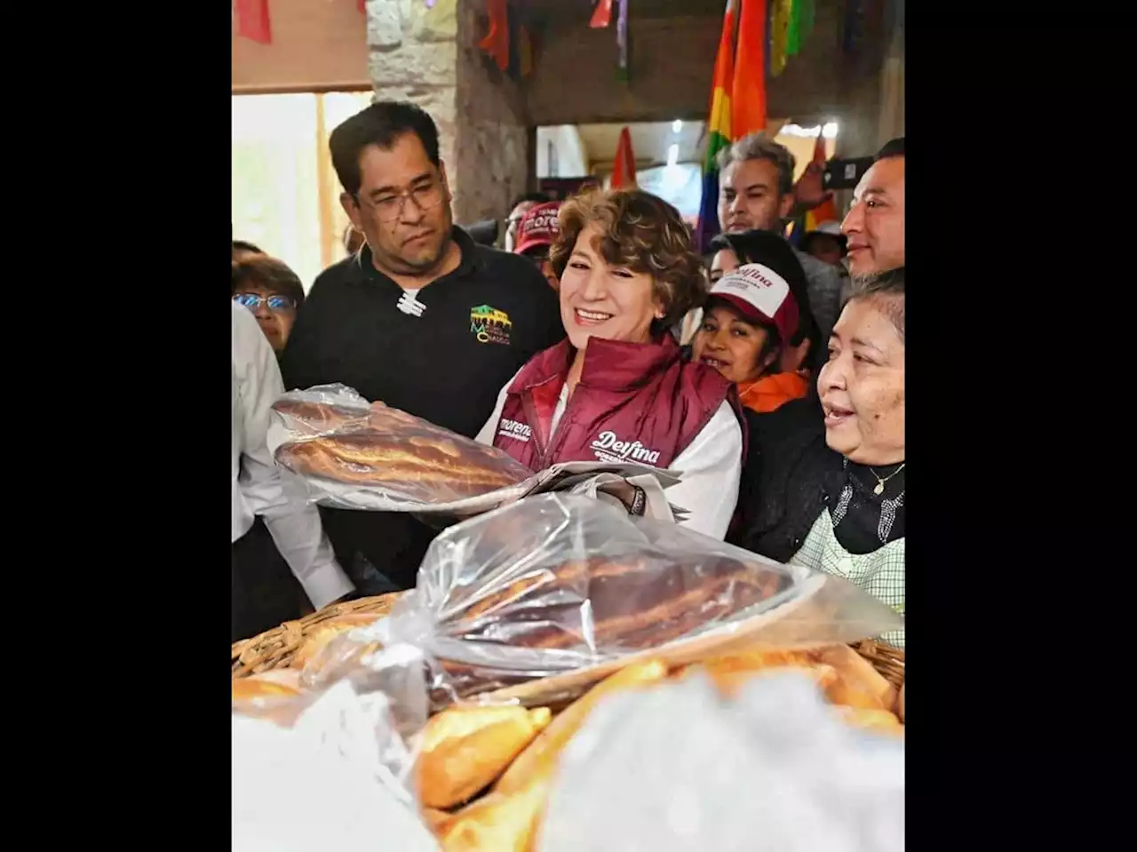 En su cuarto día de precampaña, Delfina Gómez visita Chalco