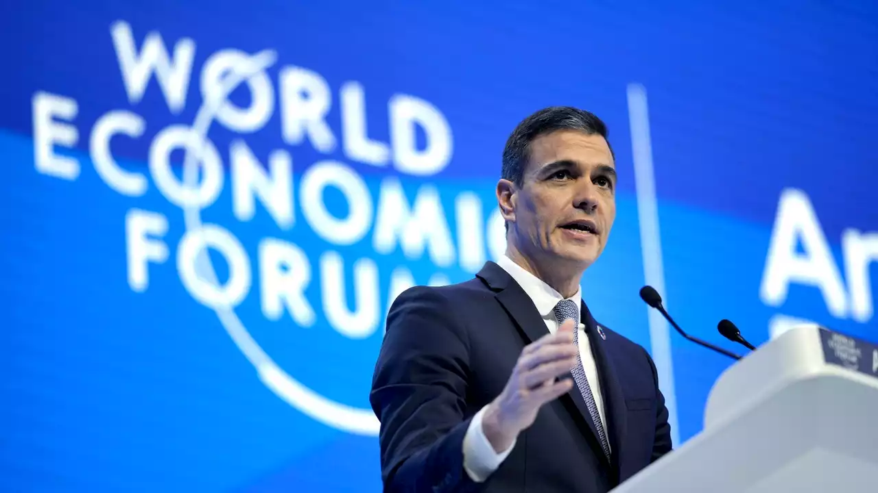 Pedro Sánchez urge desde Davos a luchar contra las 'semillas podridas de Putin' en Europa