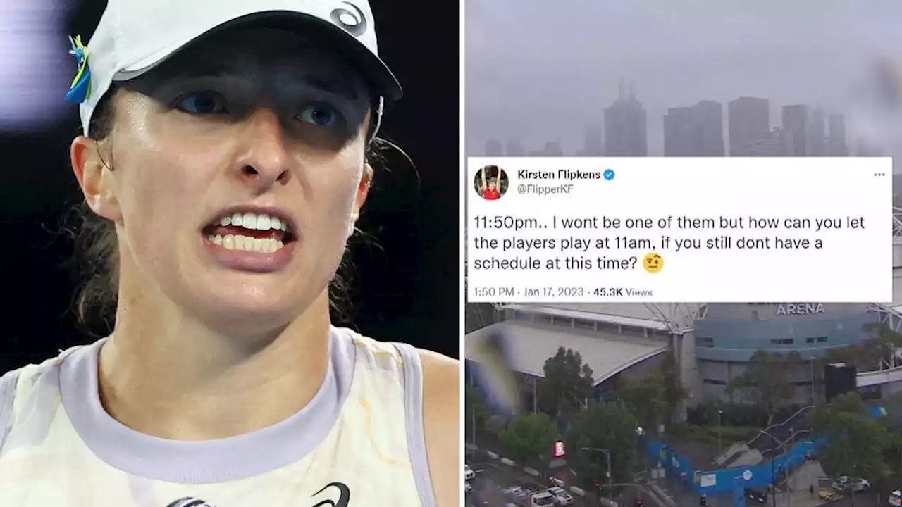 Tennis: Regn försenar matcher i Australian Open: ”Det är verkligen illa”