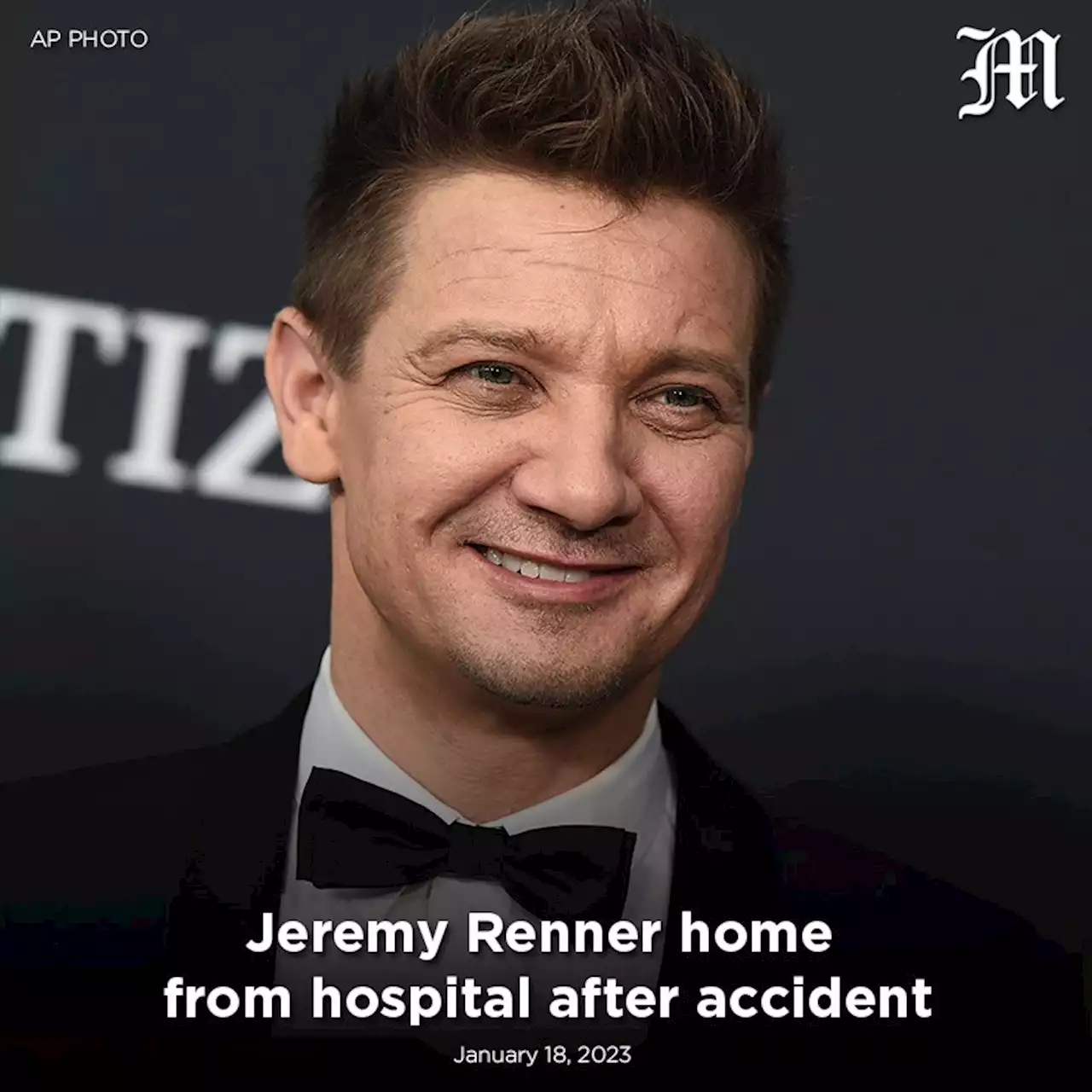 Jeremy Renner says he's home from hospital after snow plow accident