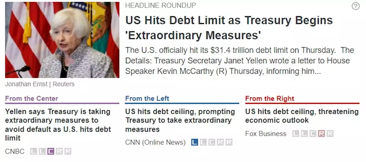 US Hits Debt Limit as Treasury Begins 'Extraordinary Measures'