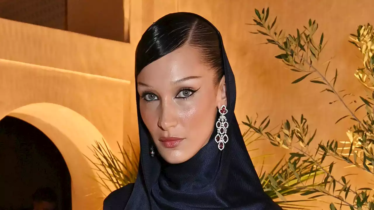 Bella Hadid Is Channeling Marilyn and Madonna In a Curly Platinum-Blonde Bob