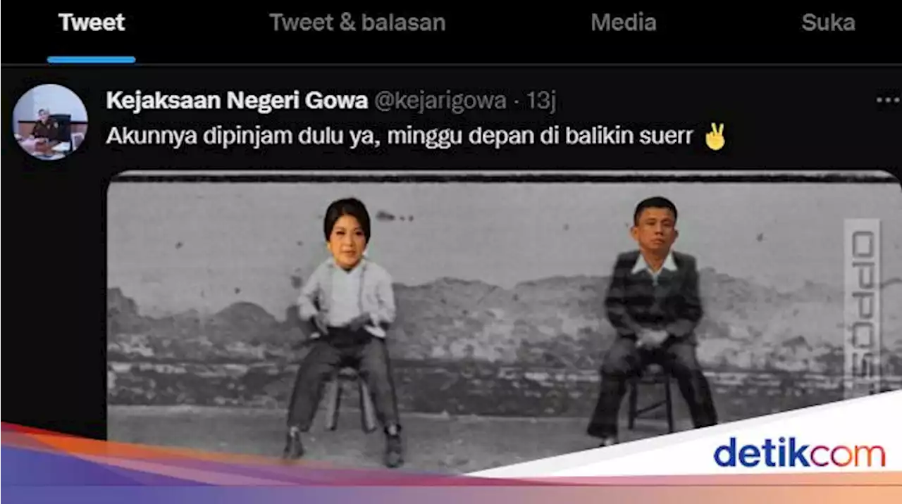 Akun Twitter Kejari Gowa Diretas, Sindir Tuntutan Ferdy Sambo cs