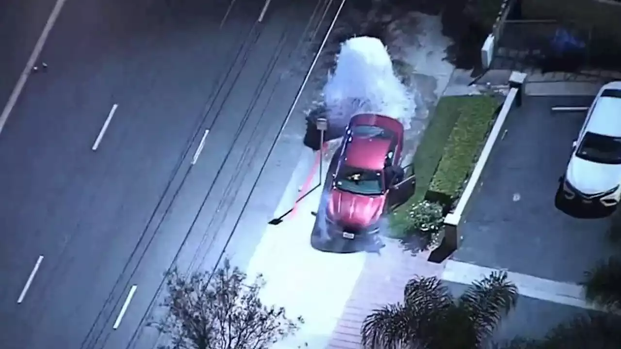 Watch: Driver Crashes Into Hydrant in High-Speed Police Pursuit